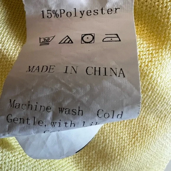 Yellow Sleeveless Knit short set size large - Picture 5 of 6